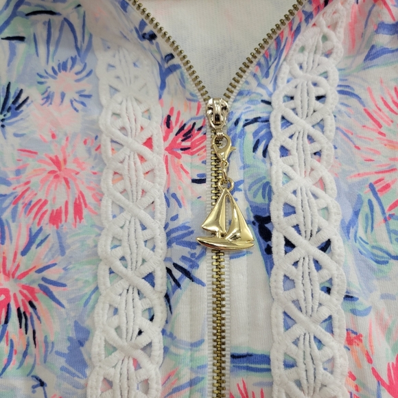 Lilly Pulitzer Janie half zip popover sweatshirt S - Picture 3 of 6